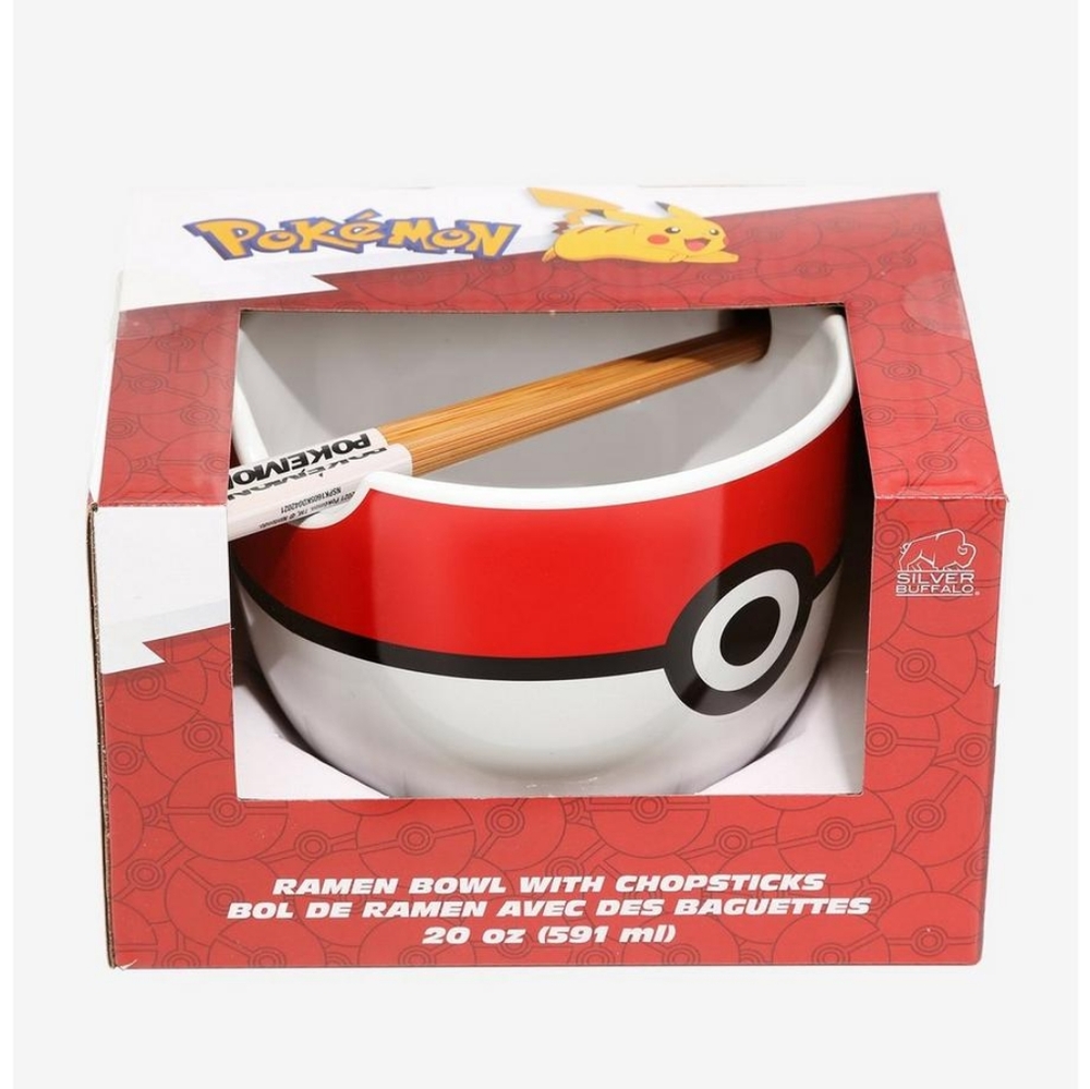 ❌SOLD❌ Pokémon Pokéball Ramen Bowl with Chopsticks - Picture 3 of 8